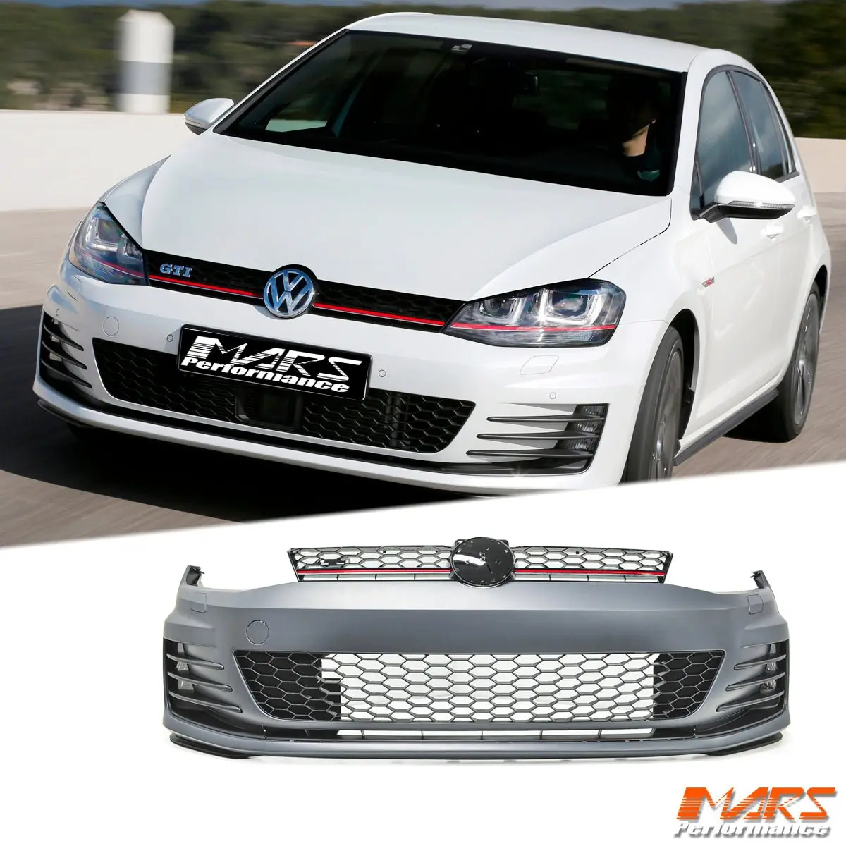 Gti Style Front Bumper Bar Bodykit For Volkswagen Vw Golf Vii 7 2012-2017 1