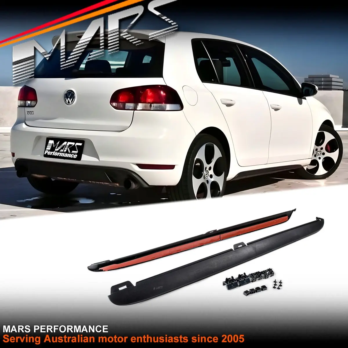 Gti Style Lower Side Skirts Bodykit For Volkswagen Vw Golf Vi Mk-6 2008-2013 1