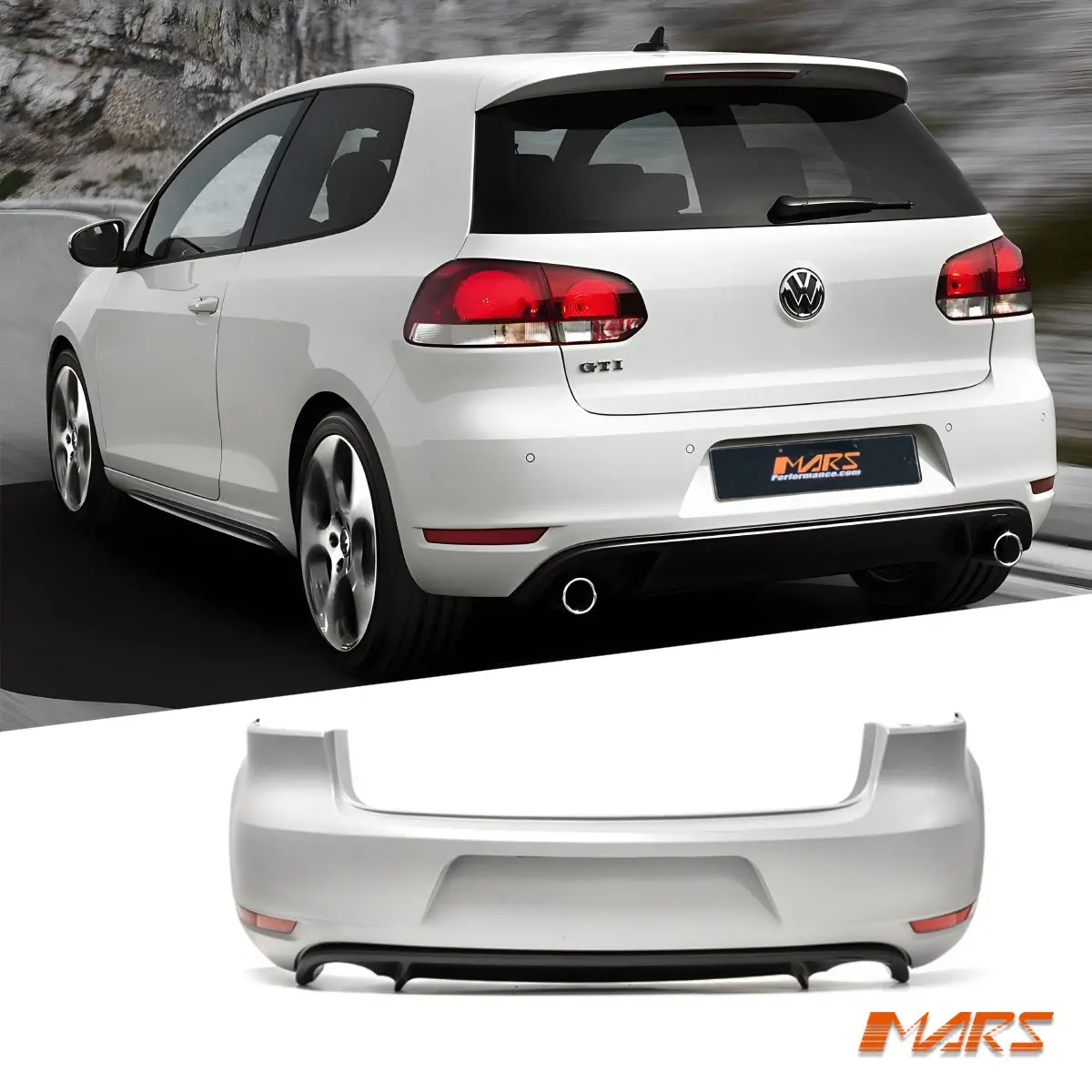 Gti Style Rear Bumper Bar Bodykit For Volkswagen Vw Golf Vi Mk-6 Hatch 2009-2013 1