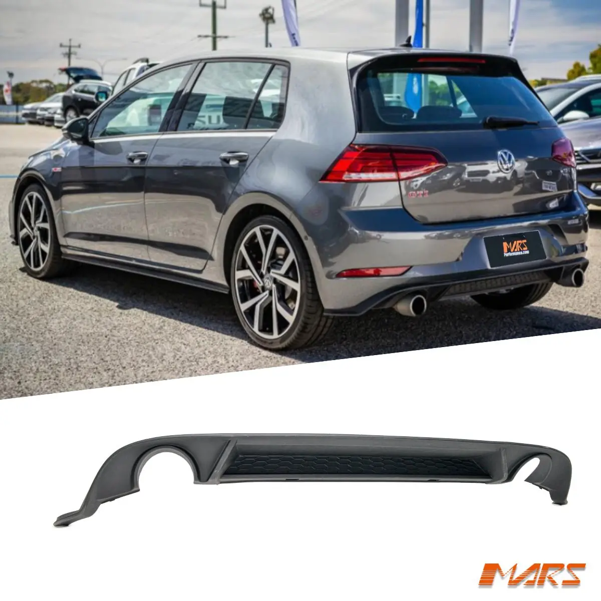 Gti Style Rear Bumper Bar Diffuser For Volkswagen Vw Golf 7.5 Mk-7.5 Hatch Bodykit 2018-2020 1