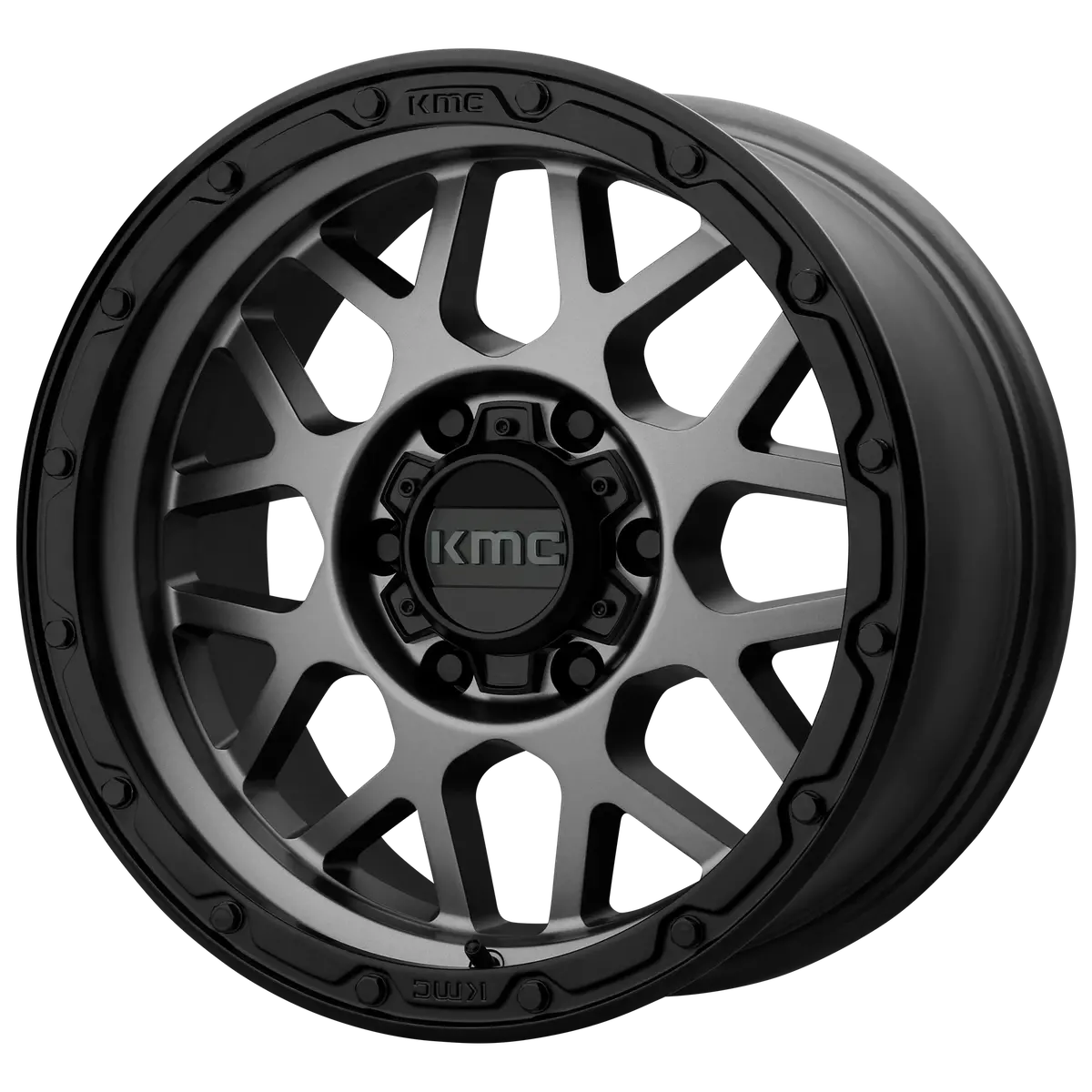 Kmc Wheels Km535 Grenade Off-Road Matte Gray Matte Black Lip 1