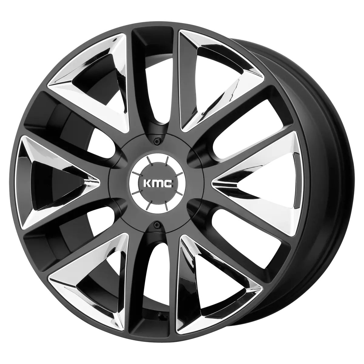 Kmc Wheels Km710 Takedown Satin Black Chrome Inserts 1