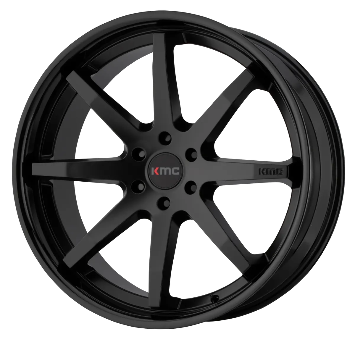 Kmc Wheels Km715 Reverb Satin Black Gloss Black Lip 1
