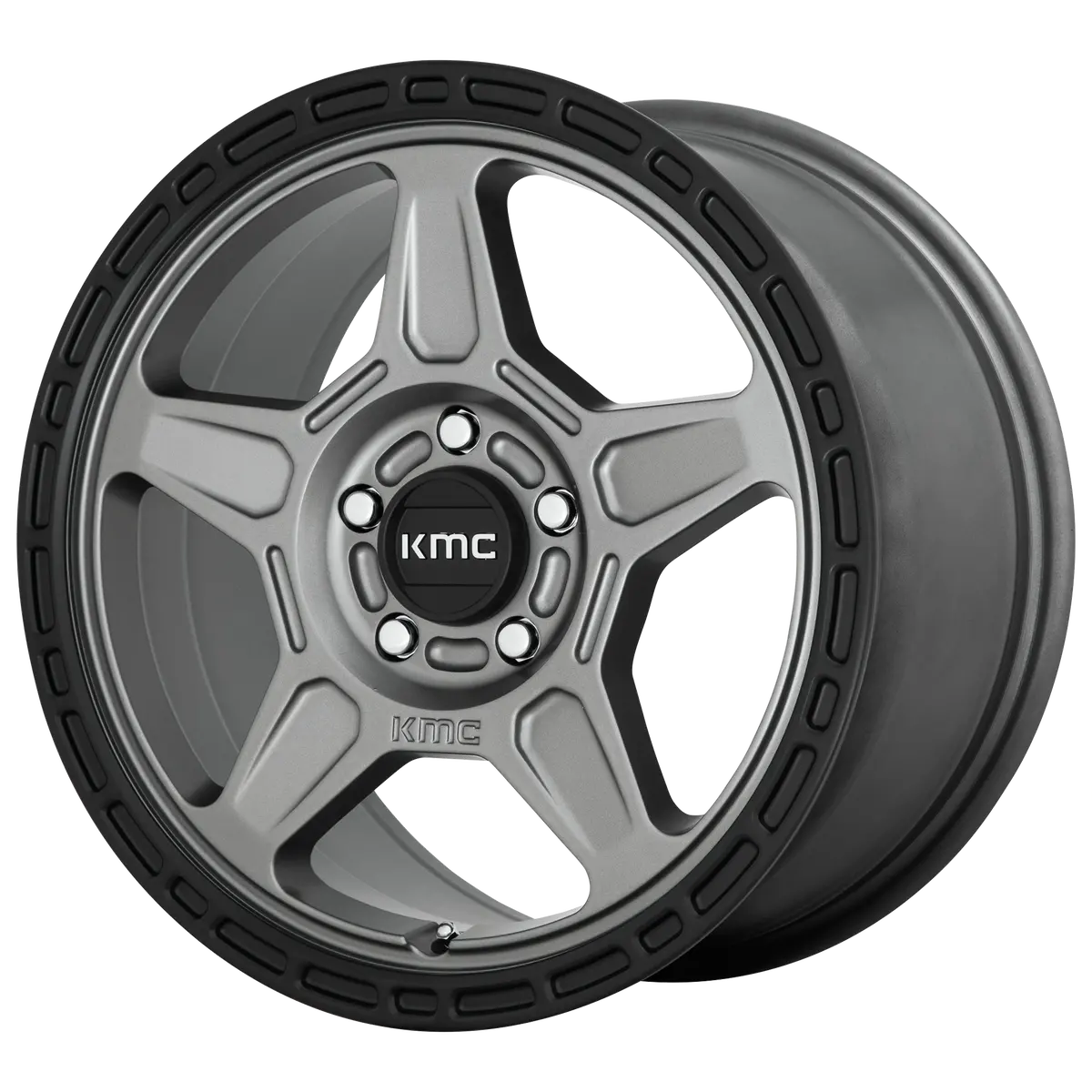 Kmc Wheels Km721 Alpine Satin Gray With Black Lip 1