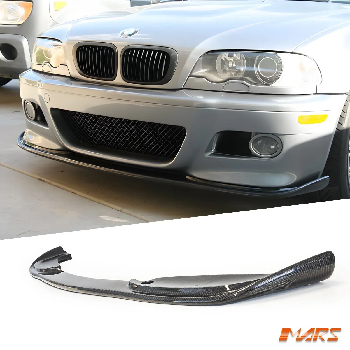 Hamann Style Carbon Fibre Front Bumper Bar Lip Spoiler Bodykit For Bmw 3-Series E46 M3 Coupe & Convertible 1
