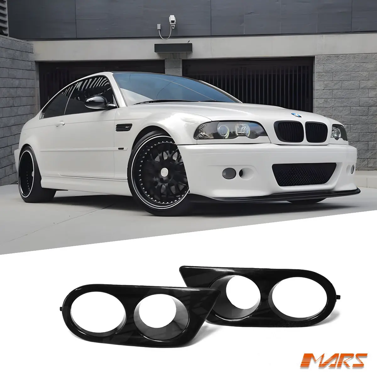 Hamann Style Fog Lamp Covers Bodykit For Bmw M3 E46 Front Bumper Bar 2000-2006 1
