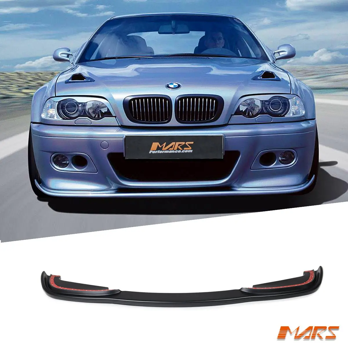 Hamann Style Matt Black Front Bumper Bar Lip Spoiler Bodykit For Bmw 3-Series E46 M3 Coupe & Convertible 1