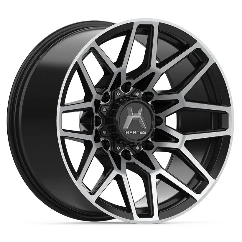 Hartes Metal Wheels Crossbow Black Machined Face Side Milled Satin 1