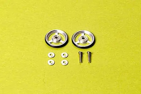 Tamiya 15161 Jr 3-Spoke Ball-Race Rollers - (17Mm/Aluminum) 1