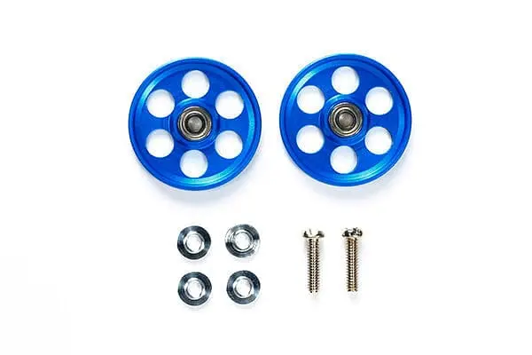 Tamiya 95315 Jr 19Mm Alum Ball-Race Rollers - Hg Lw (Ringless/Blue) 1