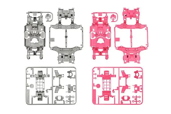 Tamiya 95235 Jr Ms Chassis Set - Silver/Pink 1
