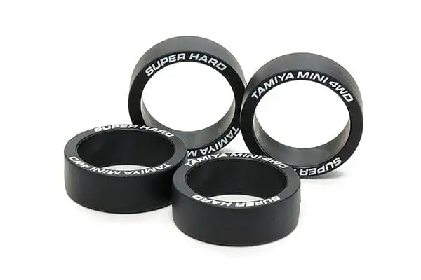 Tamiya 95374 Jr Super Hard Lg Dia Lp Tires - Black 1