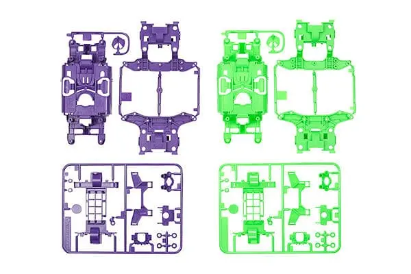 Tamiya 95234 Jr Ms Chassis Set - Purple/Green 1