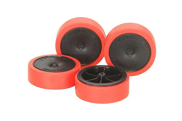 Tamiya 95370 Jr Hard Lg Dia Lp Tire/Wheels - Lp Tire/Carbon Wheel X/Xx Ch 1