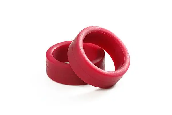 Tamiya Jr Low Friction Tire - Low Profile Maroon (2Pcs) 1