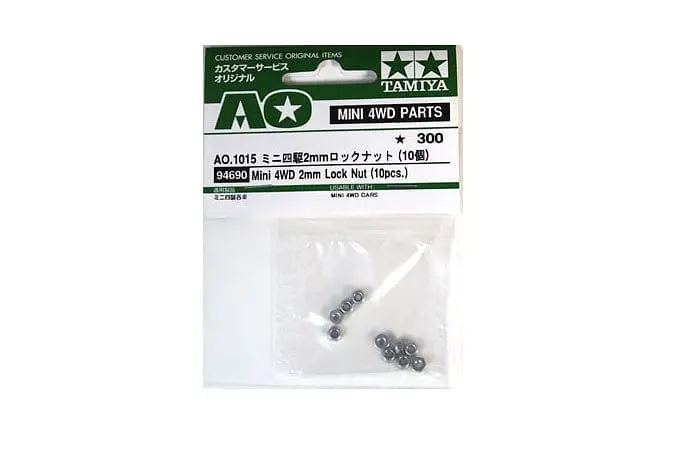 Tamiya 94690 Jr 2Mm Lock Nut - 10Pcs 1