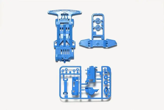 Tamiya 94874 Jr Mini 4Wd Super 1 Chassis - Light Blue 1