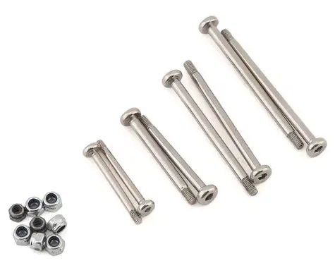 Hot Racing Hraste1568e08 Hardened Chrome Plated Steel Hinge-Pin Set For Traxxas Slash 1