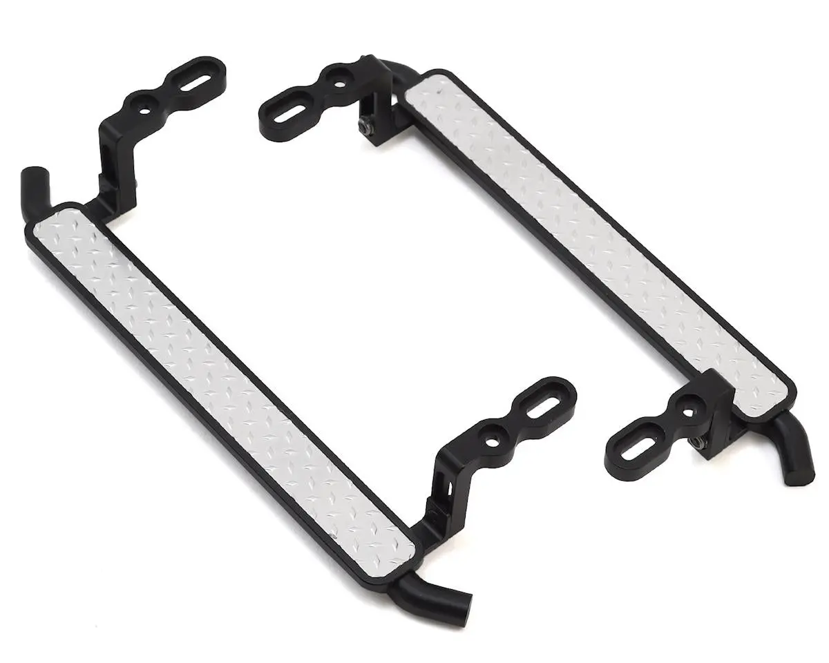 Hot Racing Traxxas Trx-4 Aluminum Diamond Rock Rail Side Step (Black) (2) 1