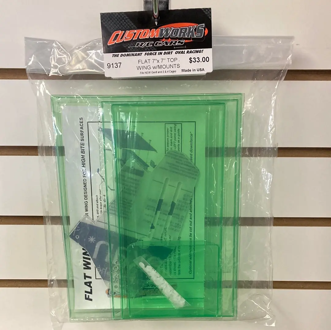 Custom Works 9137 Flat 7"X7" Top Wing With Mounts 1