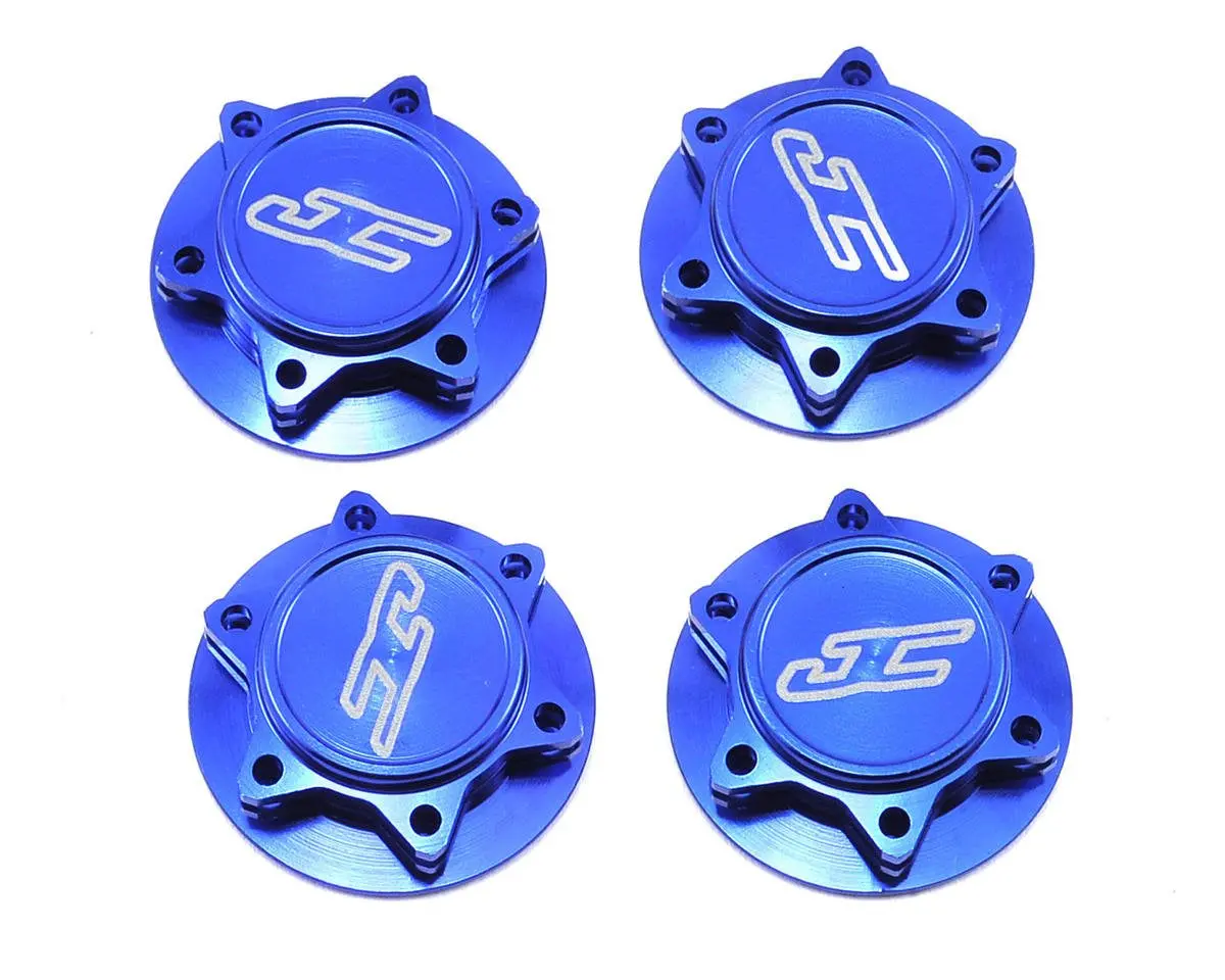 Jconcepts 2451-1 Jconcepts - Fin, 1/8Th Serrated Light-Weight Wheel Nut (Fine Thread) - Closed End - Blue 1