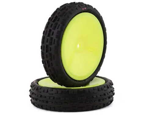 Jconcepts 3137-201011 Swaggers 2.2" Pre-Mounted 2Wd Front Buggy Carpet Tires (Yellow) (2) (Pink) W/12Mm Hex 1