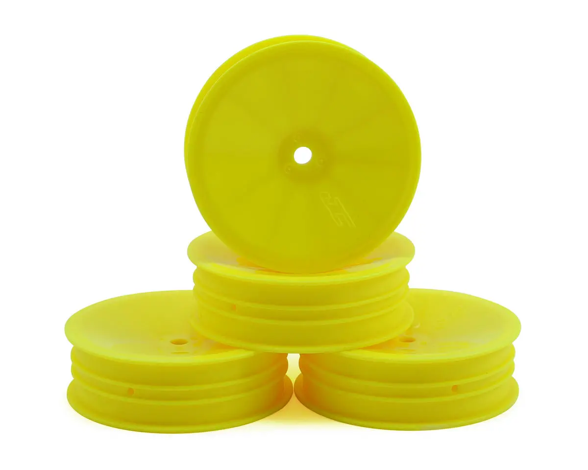 Jconcepts 3376Y Mono - B6.1 | Yz2 | Xb2 | Rb7 | Srx-2 | Kc, Kd, 2.2" Slim Front Wheel (Yellow) - 4Pc. 1