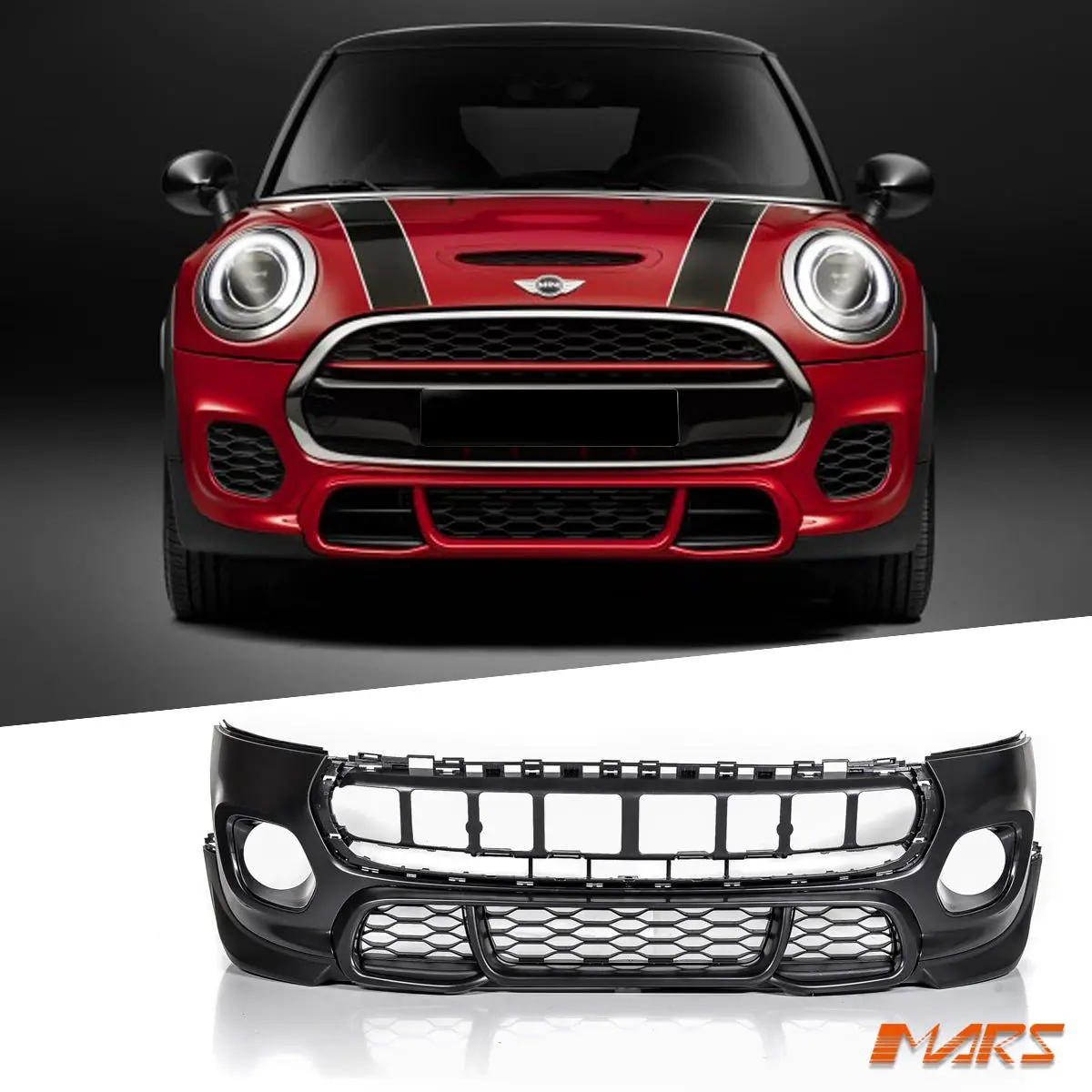 Jcw Style Front Bumper Bar Bodykit & Grille For Mini Cooper F56 F55 Hatch F57 Convertible 2014-2020 1