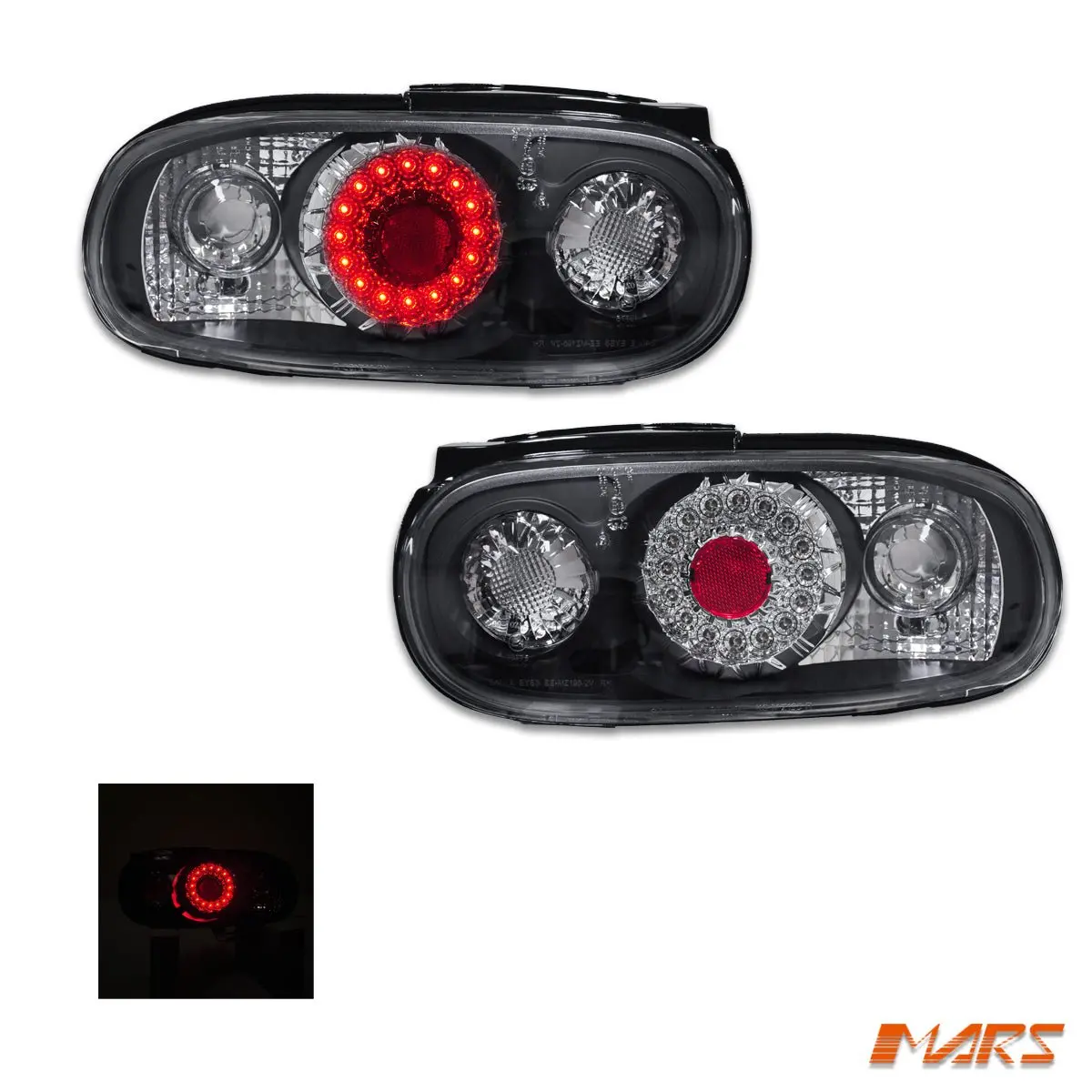 Jdm Black Altezza Led Tail Lights For Mazda Mx-5 Na 1989-1997 1