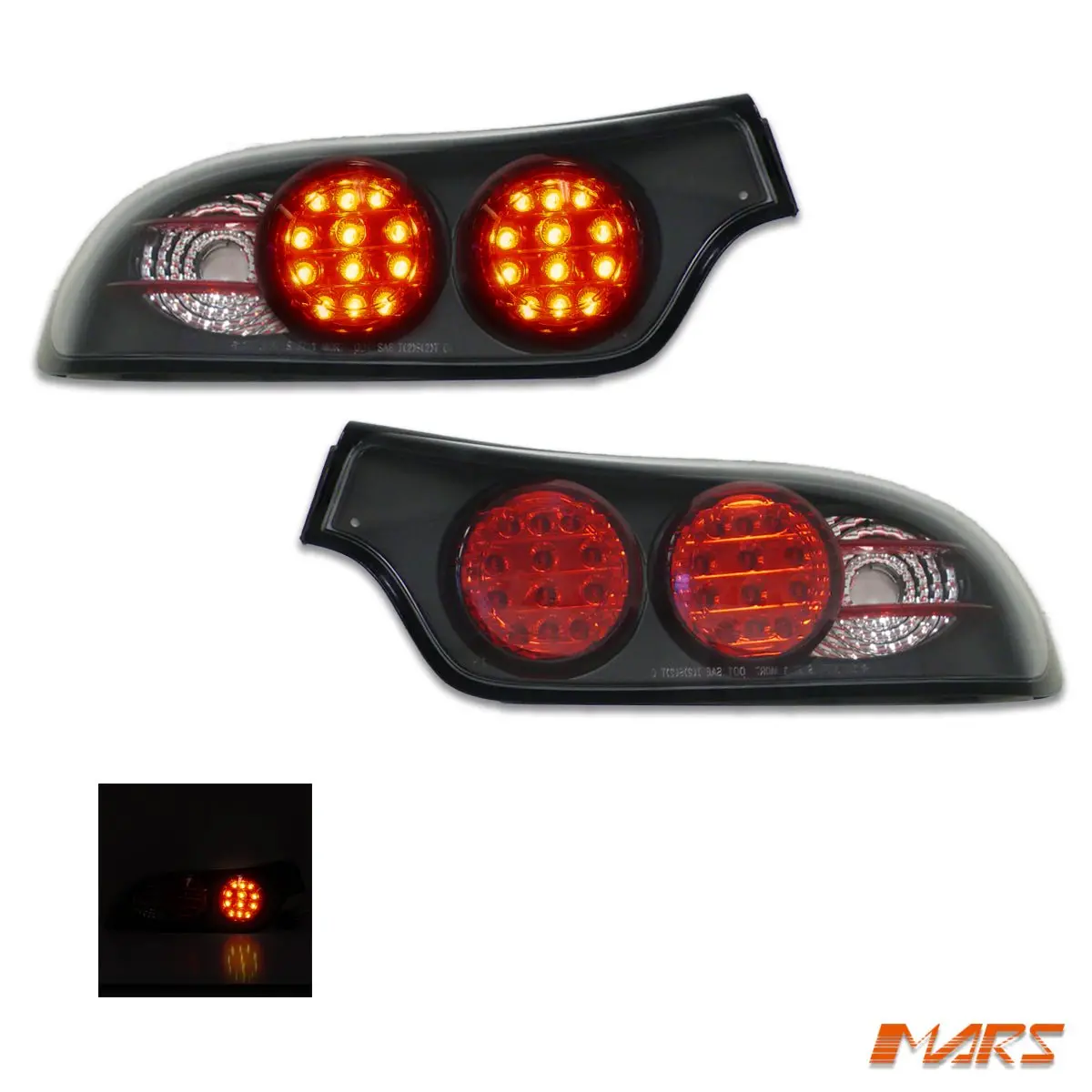 Jdm Black Led Altezza Tail Lights For Mazda Rx-7 1997-2002 Fd3s 1
