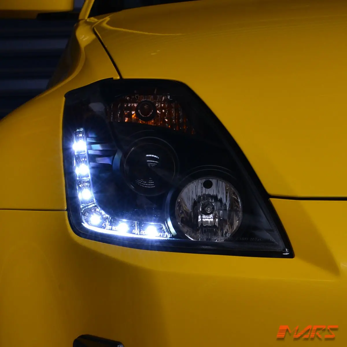 Jdm Black Led Drl Projector Head Lights For Nissan Z33 350Z 2003-2005 Series 1 1
