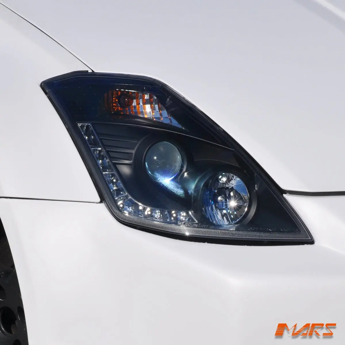 Jdm Black Led Drl Projector Head Lights For Nissan Z33 350Z 2006-2008 Series 2 1