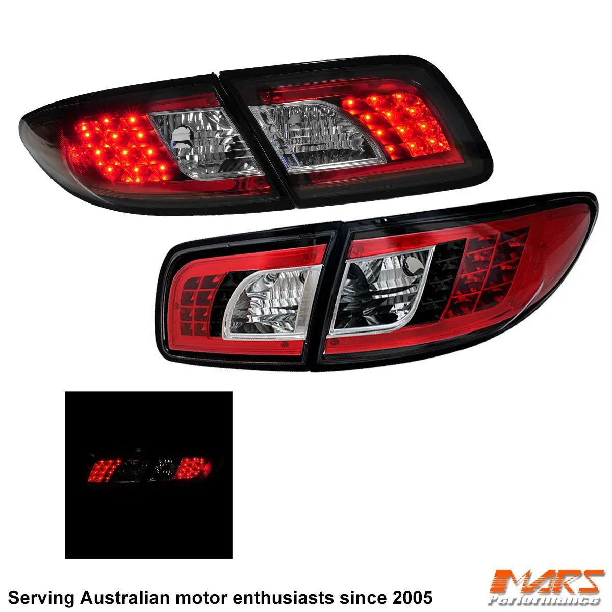 Jdm Black Led Tail Lights For Mazda 6 Sedan & Hatch 2002-2007 1