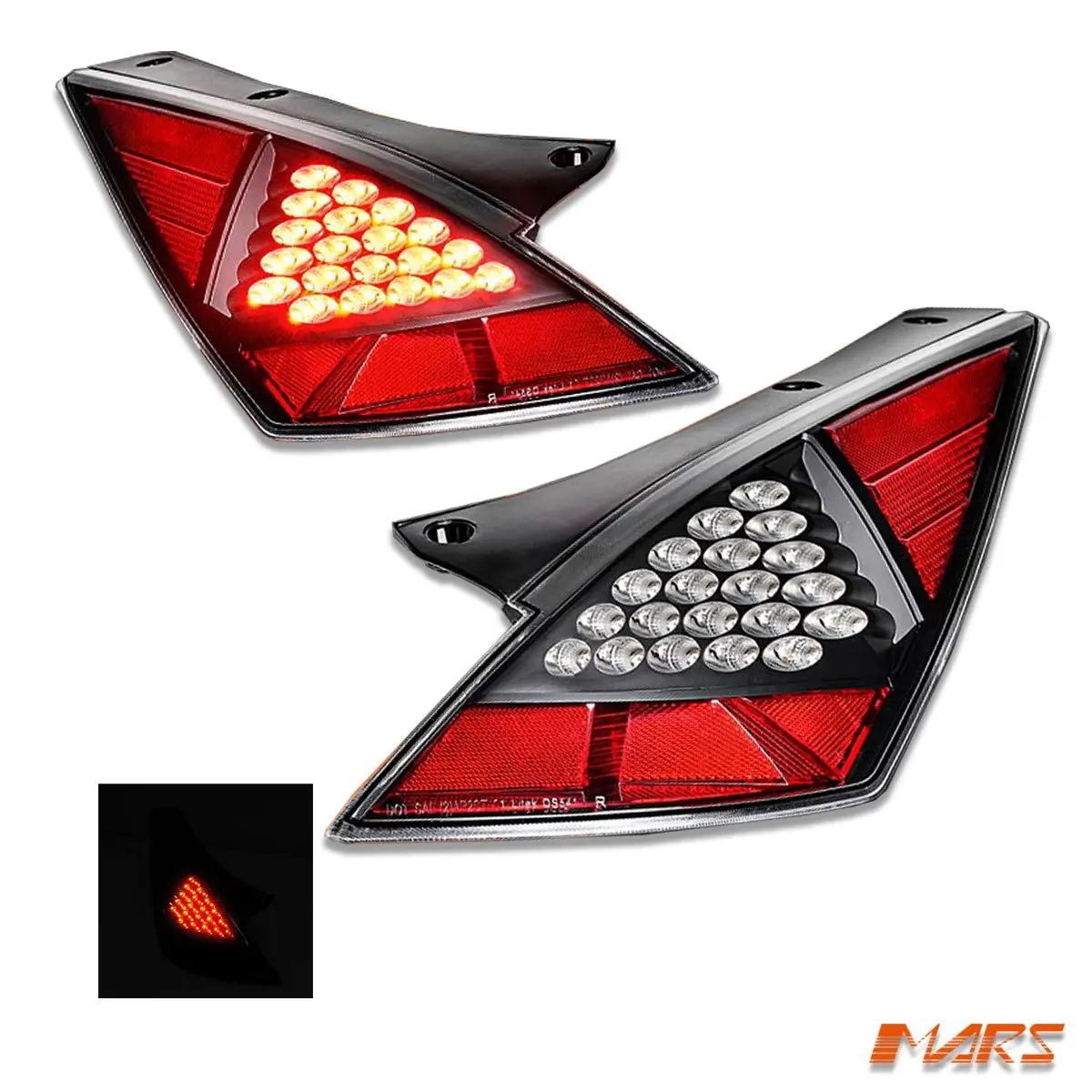 Jdm Black Led Tail Lights For Nissan 350Z Z33 Fairlady 2003-2005 Series 1 1