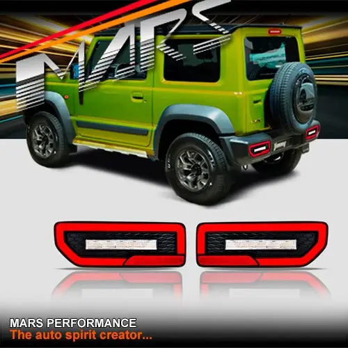 Jdm Clear Red Led Tail Lights With Sequential Indicators For Suzuki Jimny Gj Jj 2019-2026 1