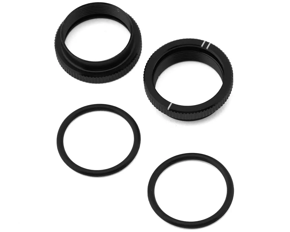 Kyosho If470-03Bkb Mp9 Tki4 Big Bore Shock Adjustable Collars W/ O-Rings (Black) (2) 1