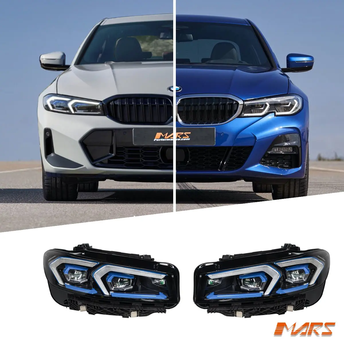 Lci Facelift Style Upgrade Front Head Lights For Bmw 3-Series G20 Sedan & G21 Wagon Pre Lci 2018-2022 1
