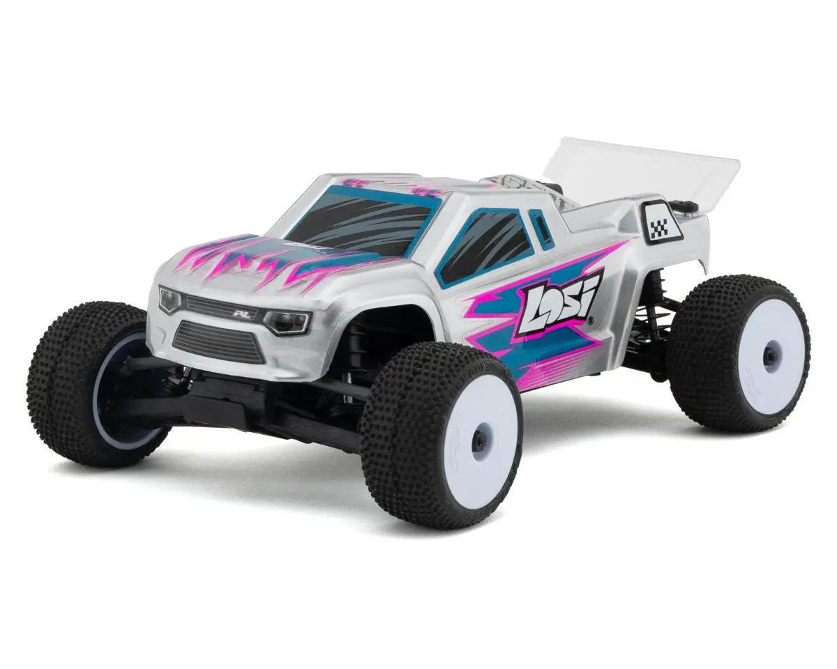 Losi Los-1392T2 Micro-T 1/28 Rtr 2Wd Stadium Truck (Silver) W/2.4Ghz Radio, Battery & Charger 1