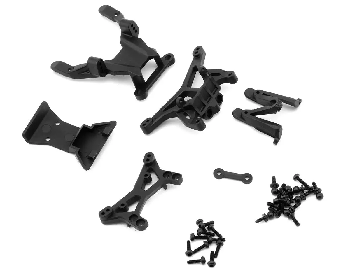 Losi Los-1770 Micro-B Shock Towers, Mounts, Bumper & Top Plate Set 1