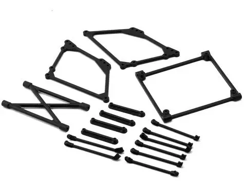 Losi Los-2428 22S Sprint Top Wing Mount Set (Black) 1