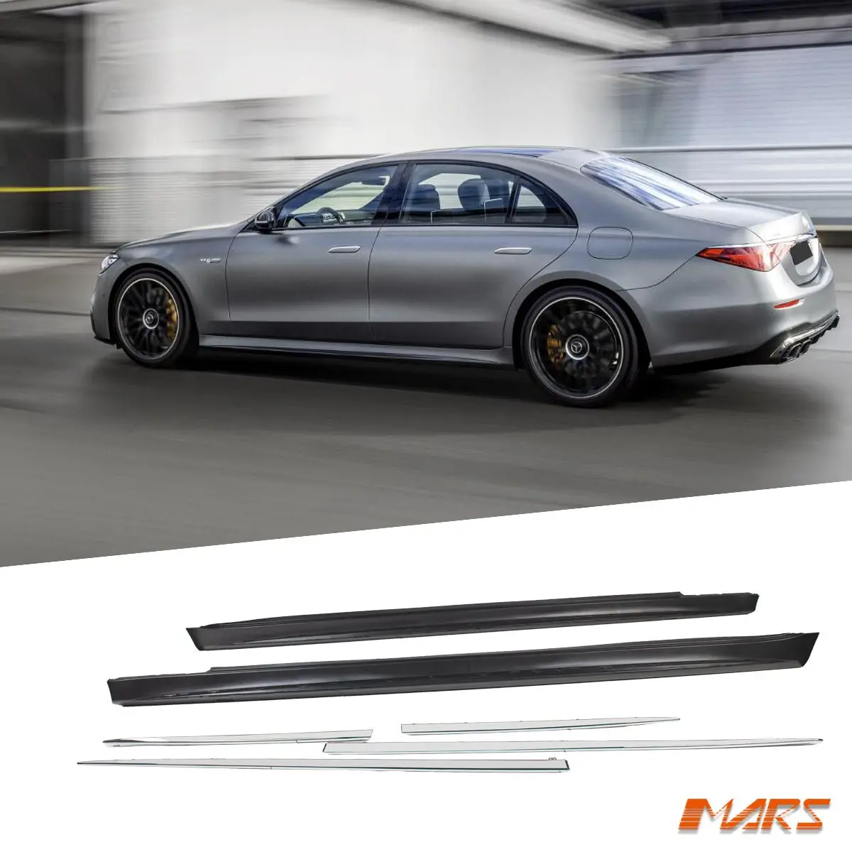 Lower Side Skirts Bodykit For Mercedes-Benz W223 S-Class 2021-2024 & S63 Amg 1