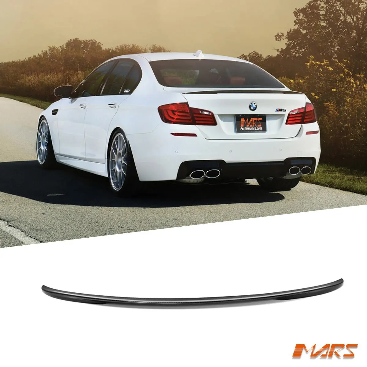 M Performance Style Carbon Rear Trunk Lip Spoiler Wing Bodykit For Bmw F10 5-Series Sedan & M5 2010-2016 1