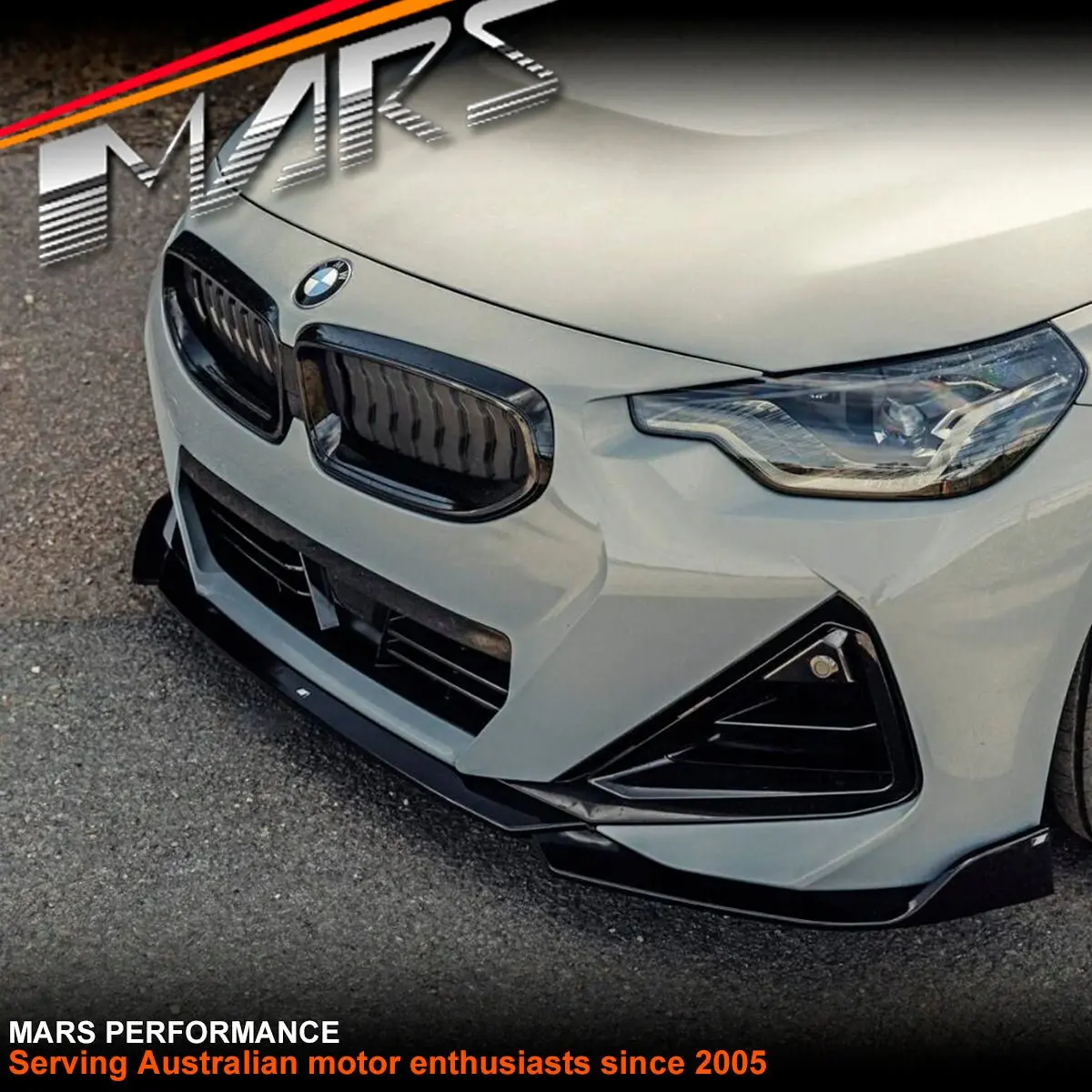 M Performance Style Gloss Black Front Bumper Bar Lip Spoiler Bodykit For Bmw 2 Series G42 2021-2024 1