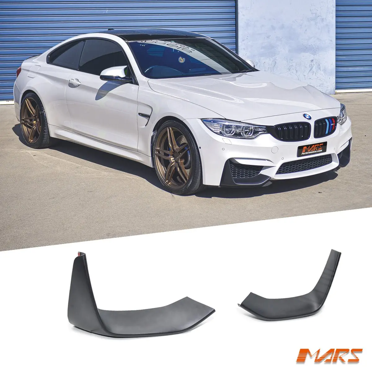 M Performance Style Matt Black Front Bumper Bar Splitter Covers Bodykit For Bmw F80 M3 & F82 F83 M4 2014-2020 1