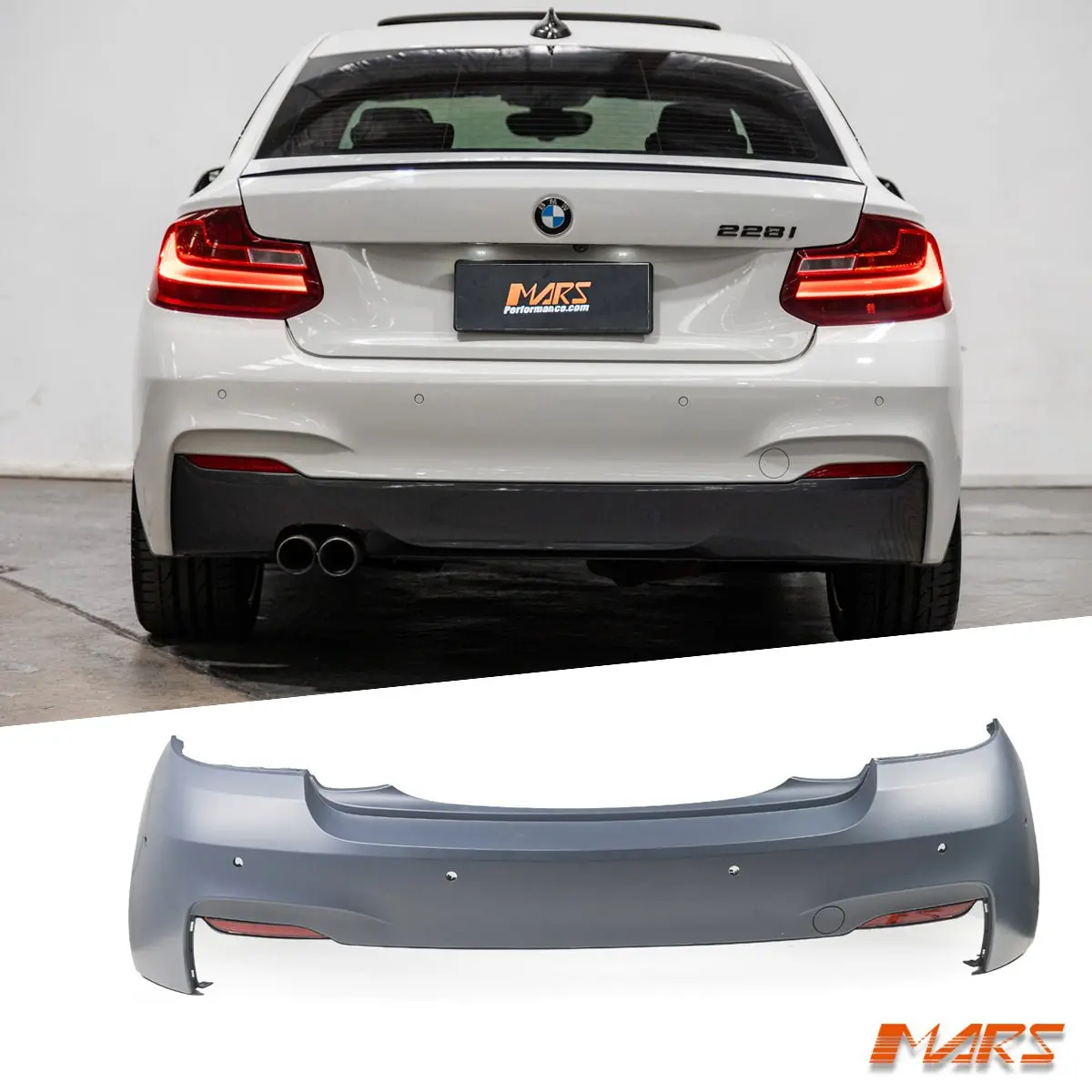 M Sport Style Rear Bumper Bar Cover Bodykit For Bmw 2 Series F22 Coupe & F23 Convertible 2014-2021 1
