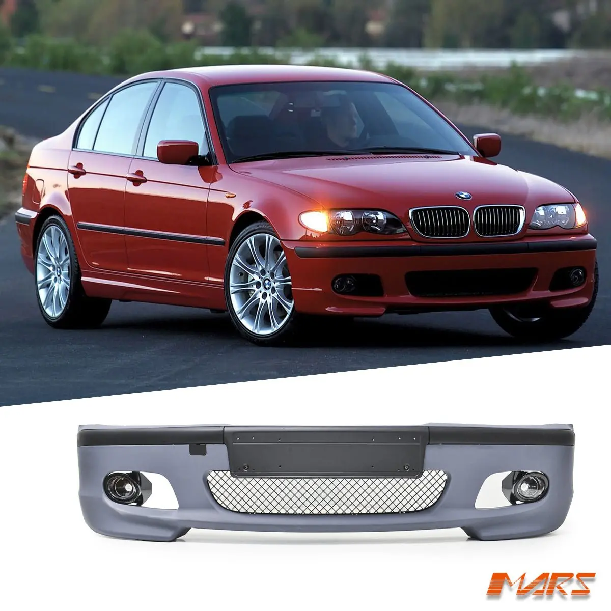 M Tech / M Sport Style Front Bumper Bar Bodykit For Bmw 3-Series E46 4 Doors Sedan & Wagon 1998-2004 1