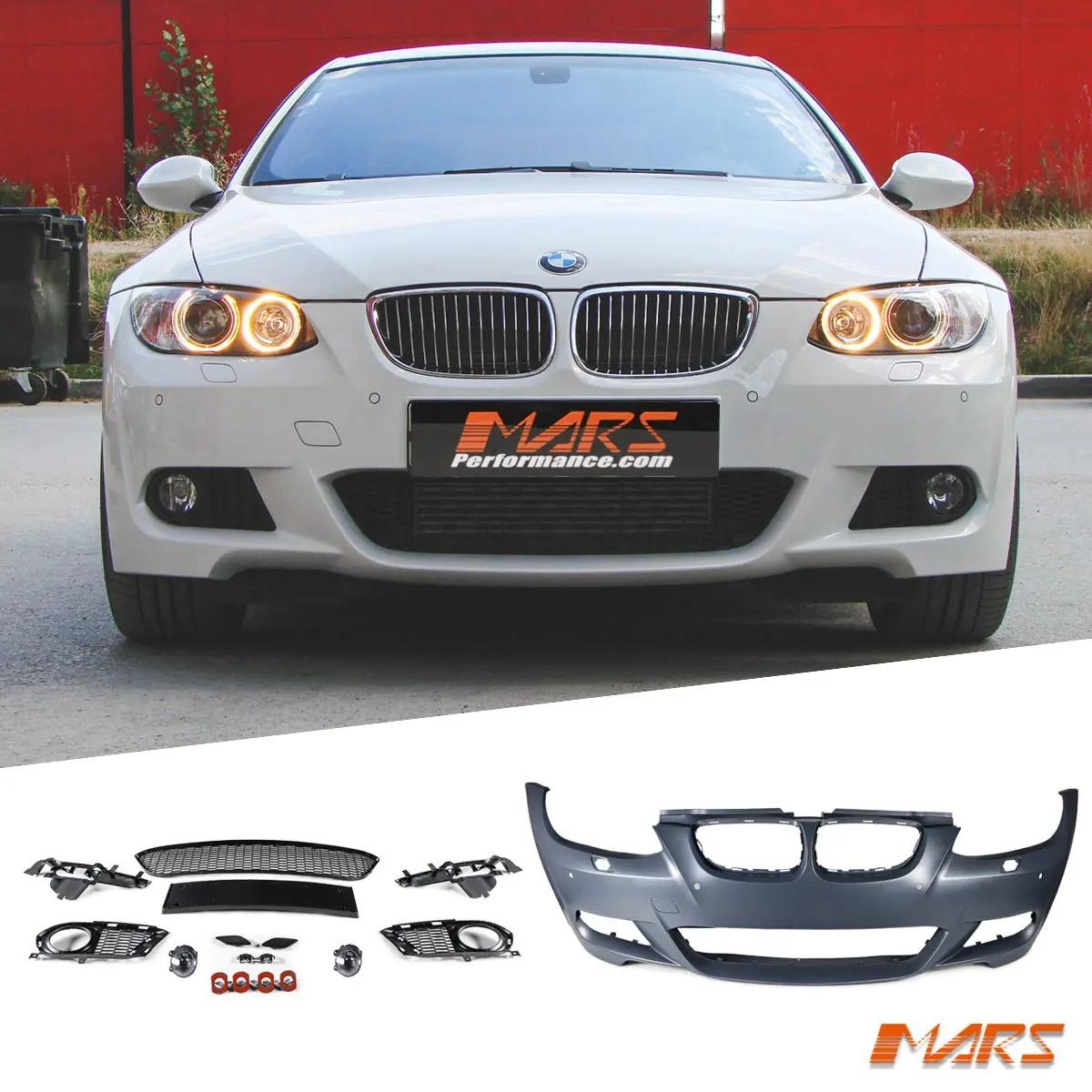 M Tech Sport Style Front Bumper Bar Bodykit For Bmw 3-Series E92 Coupe & E93 Convertible Pre Lci 2006-2009 1