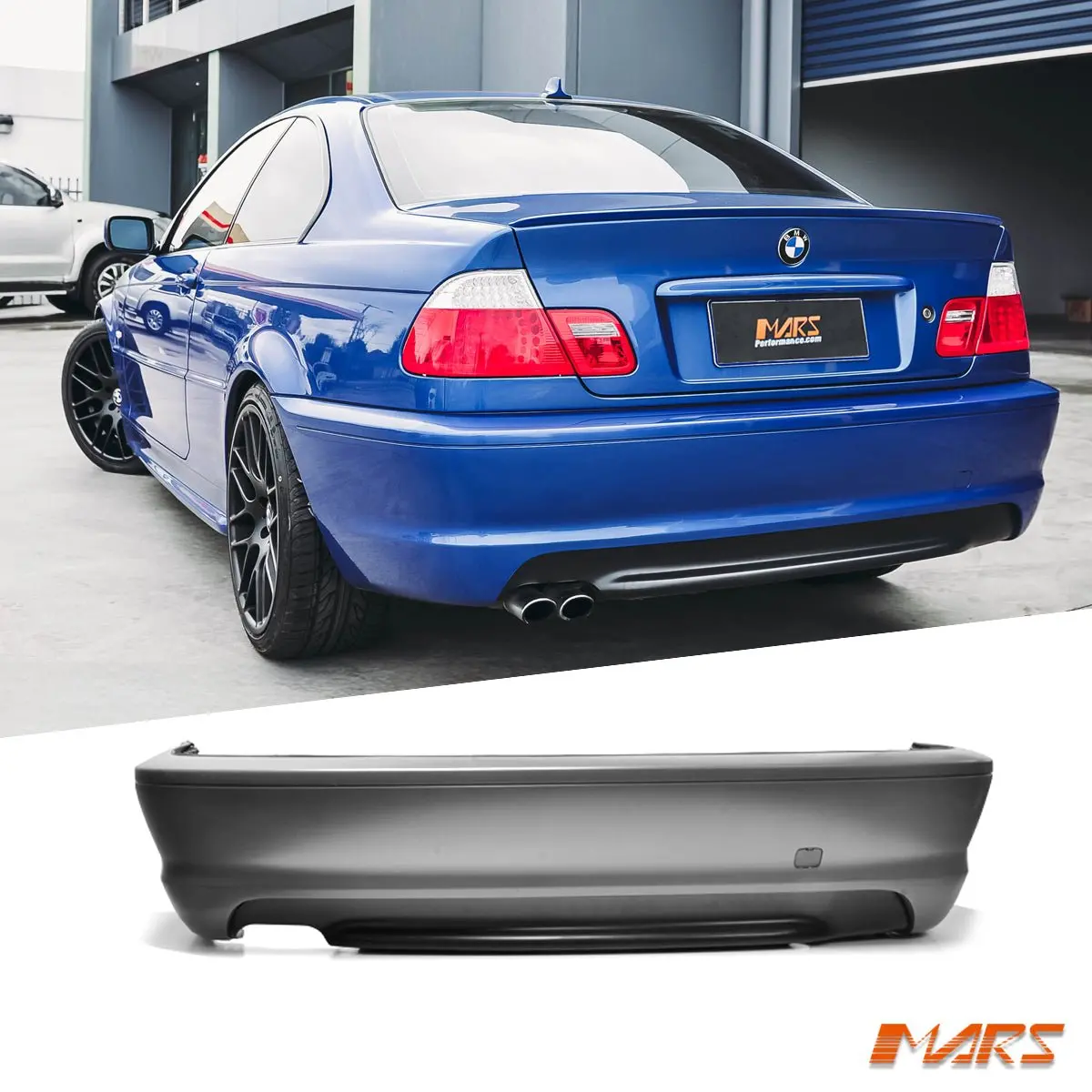 M Tech Sport Style Rear Bumper Bar Bodykit For Bmw 3-Series E46 2 Doors Coupe & Convertible 1999-2005 1