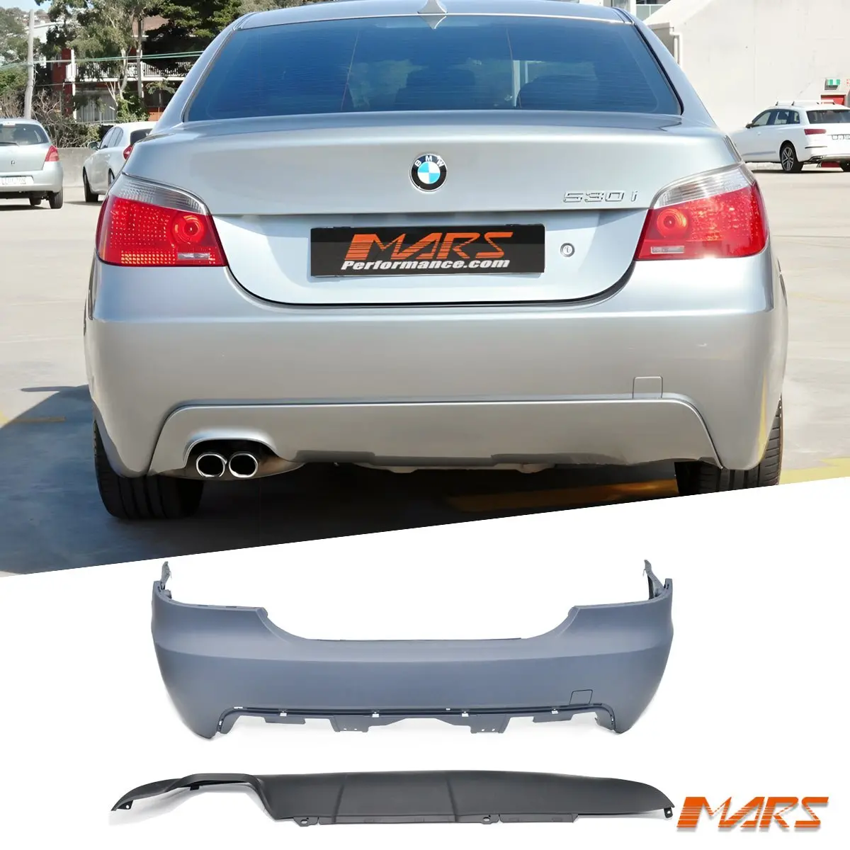 M Tech Sport Style Rear Bumper Bar Bodykit For Bmw 5-Series E60 Sedan 2003-2009 1