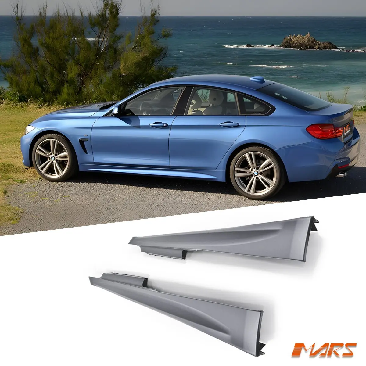 M Tech Sport Style Side Skirts Bodykit For Bmw 4 Series F36 4 Doors Grand Coupe 420I 420D 428I 430I 435I 440I 2014-2020 1
